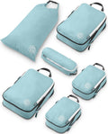 Compression Packing Cubes for Carry-On Travel 6-Pack | Ultralight Ripstop Packing Cubes with Compression Zippers for Organized Carry-On Luggage, Backpack, and Travel Packing