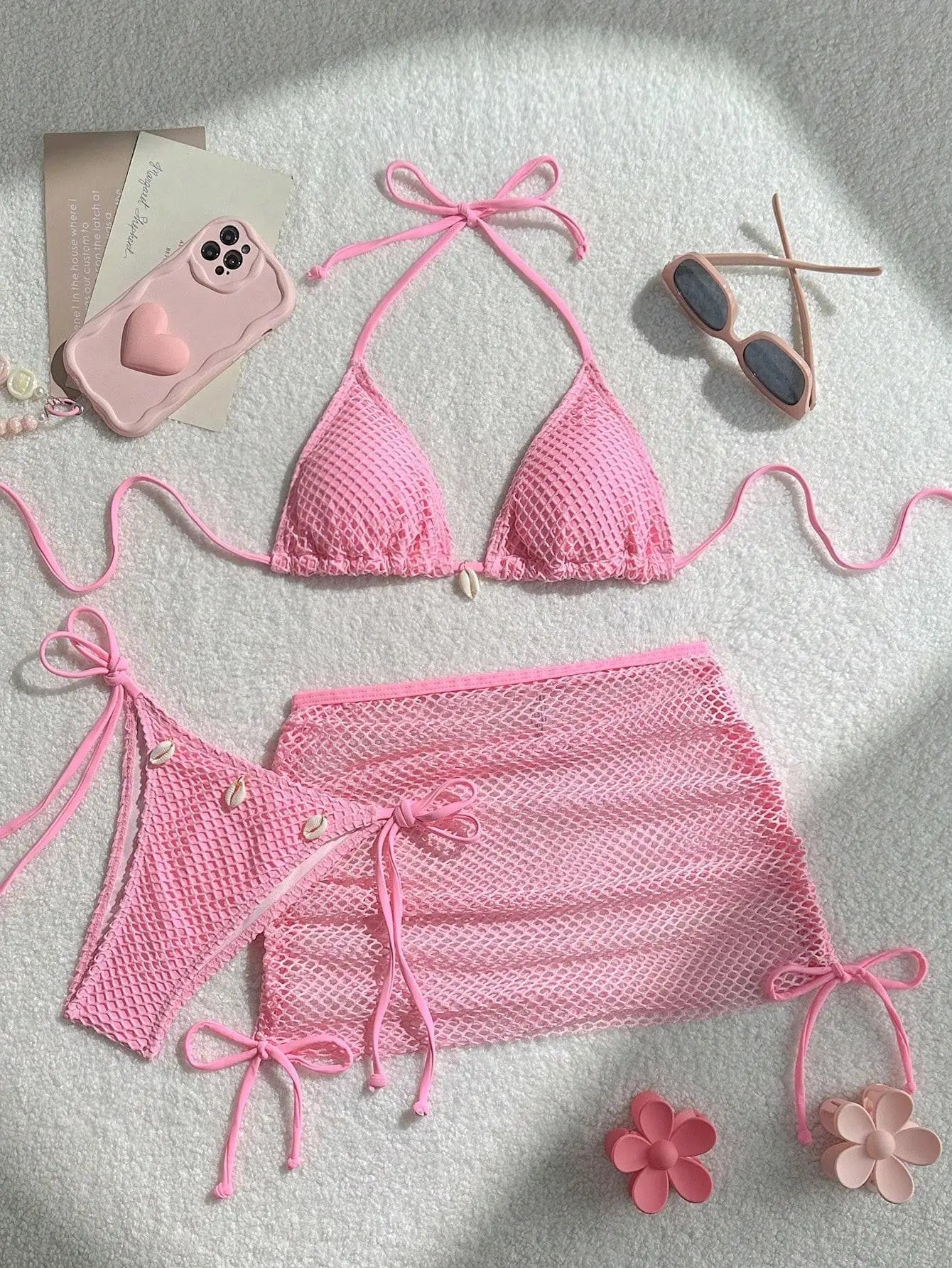 New Sexy Summer Mesh Bikini Set