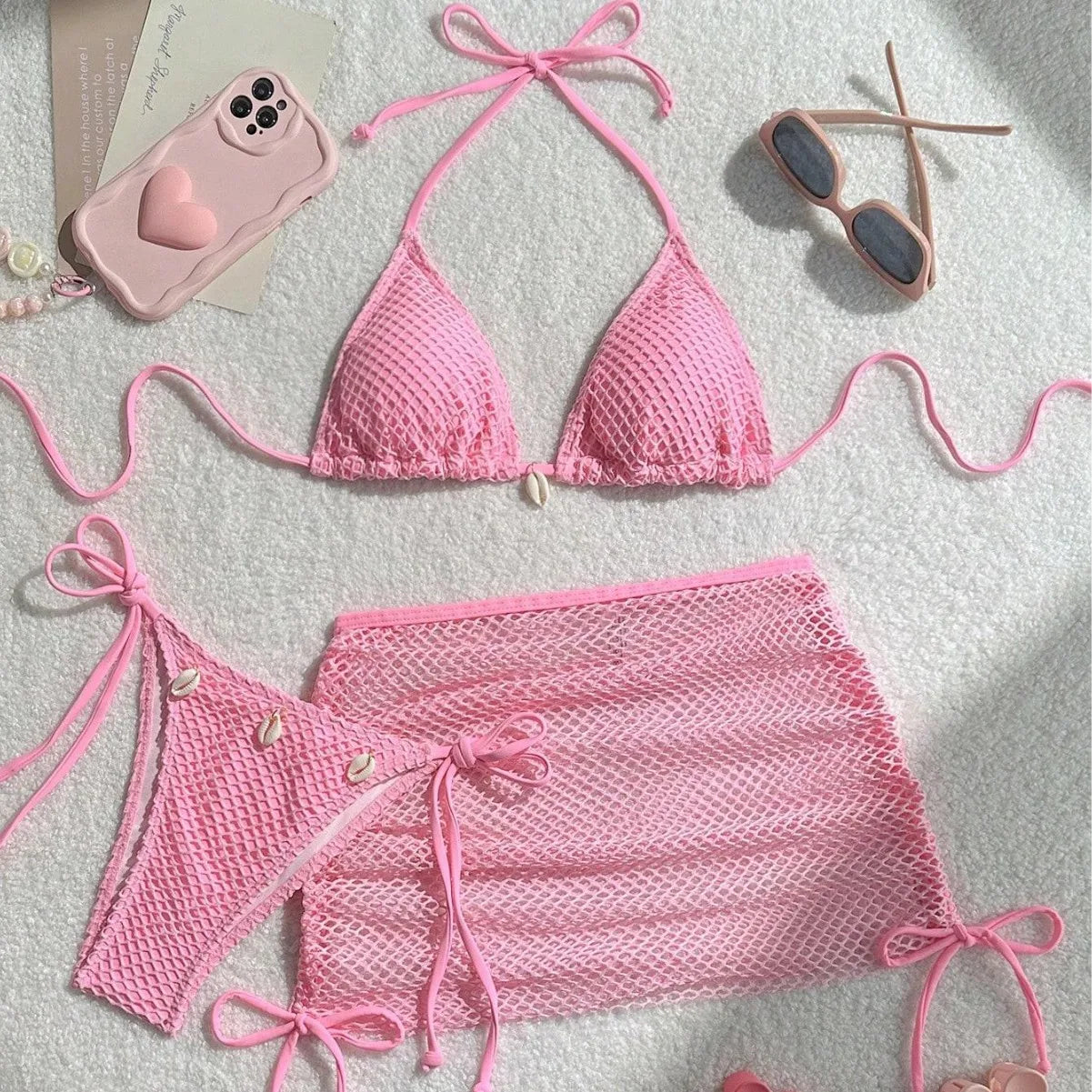 New Sexy Summer Mesh Bikini Set